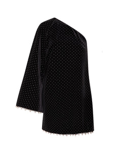 Vida Velvet Mini Dress - Crystal Black Borgo de Nor Vida Velvet Mini Dress - Crystal Black Borgo de Nor
