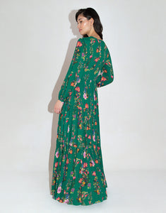 Freya Crepe Maxi Dress - Sierra Green