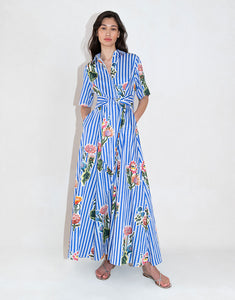 Posie Cotton Maxi Dress - California Garden
