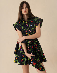 Helena Mini Dress - Cherry Black - SALE