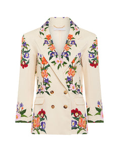 Quinn Twill Jacket - Tree of Life Cream