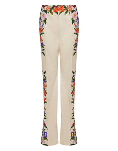 Morgan Twill Trouser - Tree of Life Cream