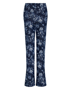 Morgan Denim Trouser - Floral Navy