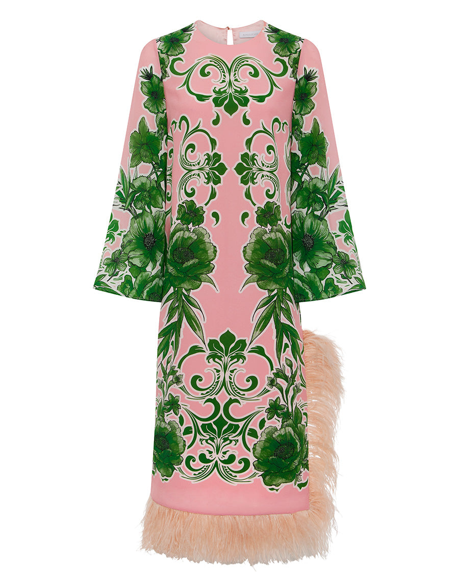 Seraphina Crepe Midi Dress - Antigua Green Borgo de Nor Seraphina Crepe Midi Dress - Antigua Green Borgo de Nor