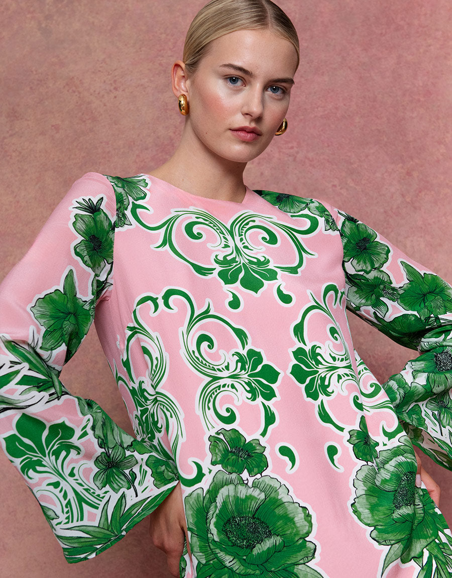 Seraphina Crepe Midi Dress - Antigua Green Borgo de Nor Seraphina Crepe Midi Dress - Antigua Green Borgo de Nor