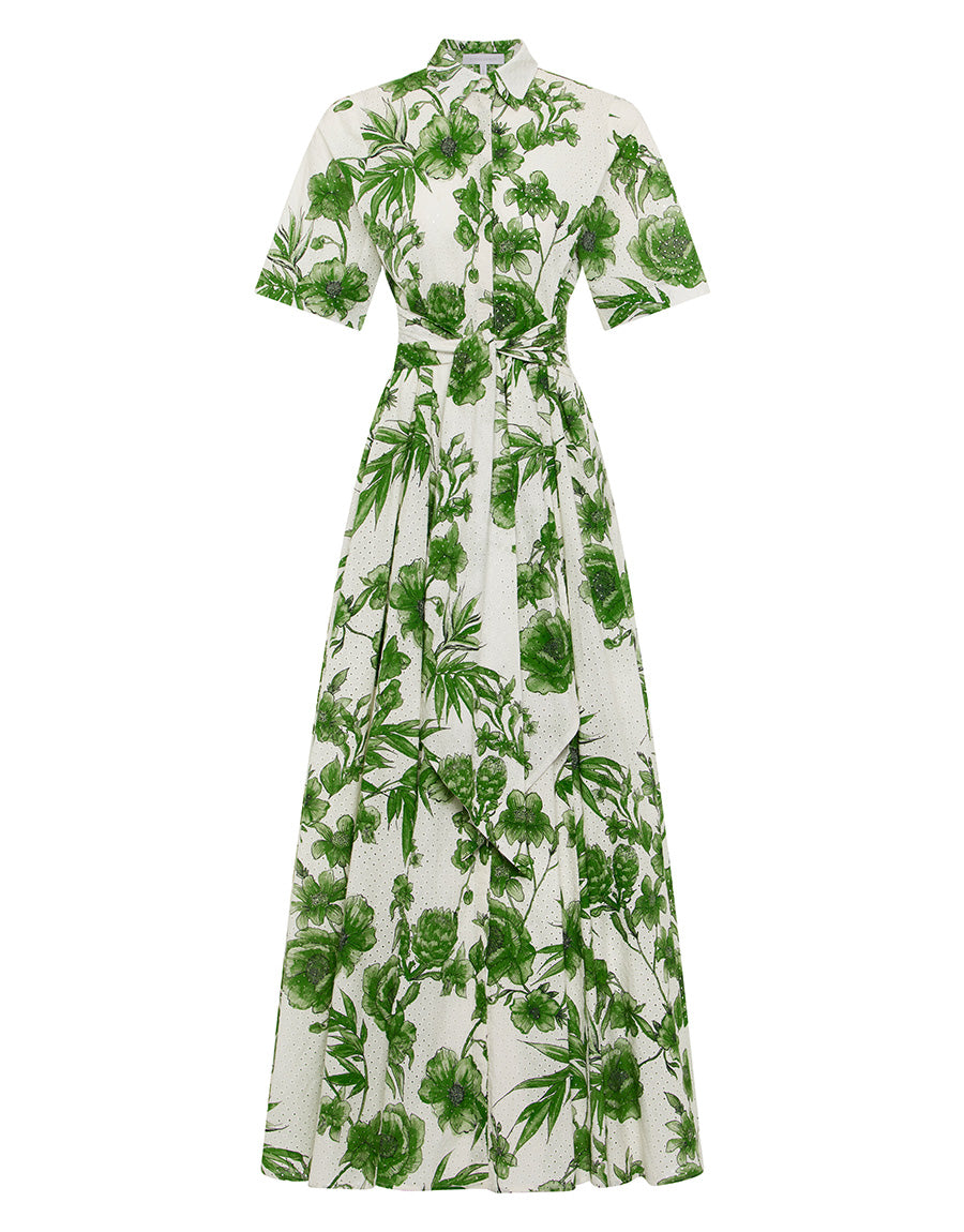 Posie Broderie Anglaise Maxi Dress - Antigua Green Borgo de Nor Posie Broderie Anglaise Maxi Dress - Antigua Green Borgo de Nor