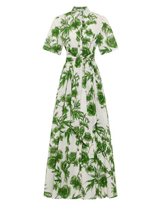 Posie Broderie Anglaise Maxi Dress - Antigua Green