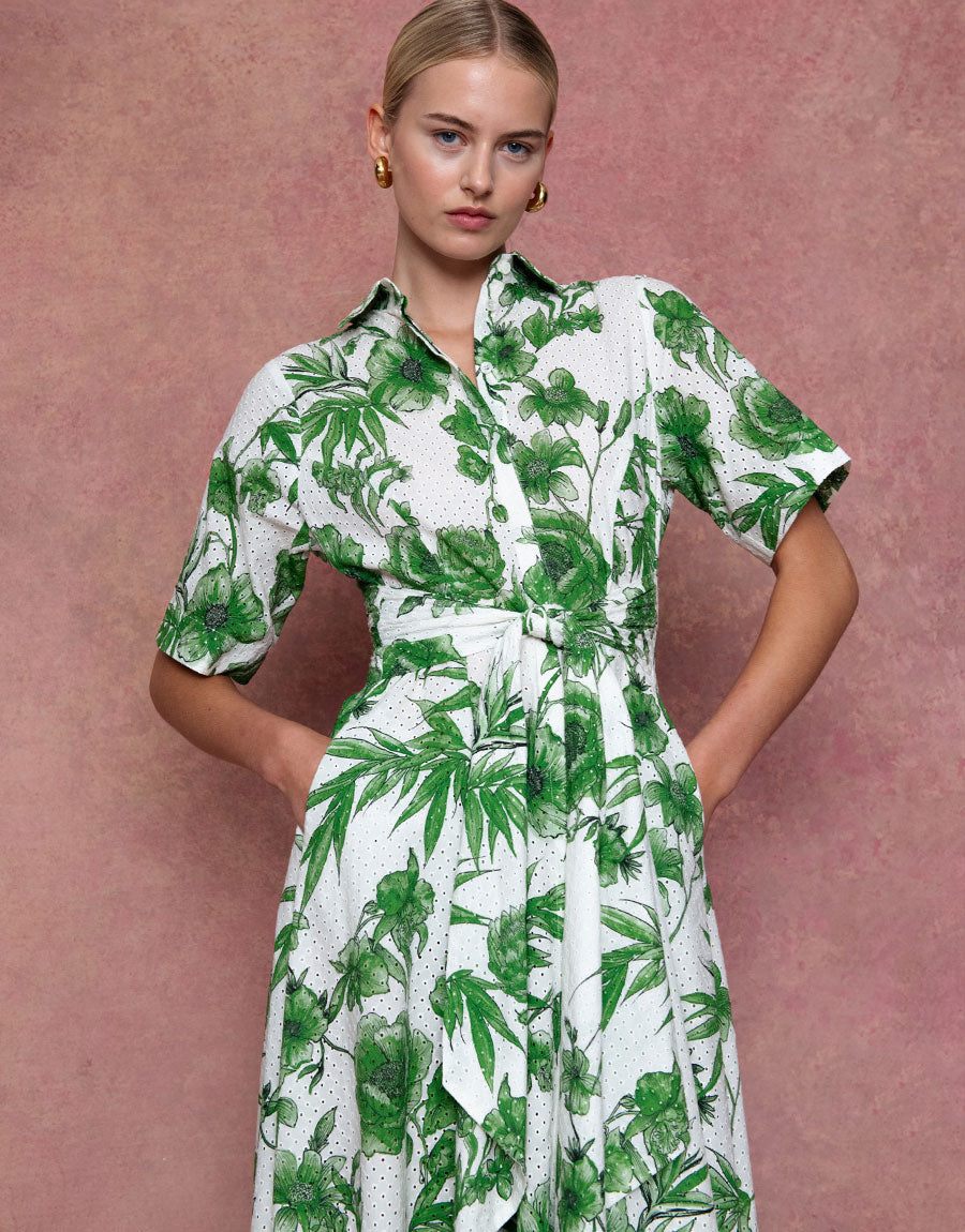 green broderie anglaise dress Orla Green Broderie Anglaise Maxi Dress Girl In Mind