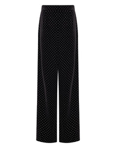 Henley Velvet Trouser - Crystal Black