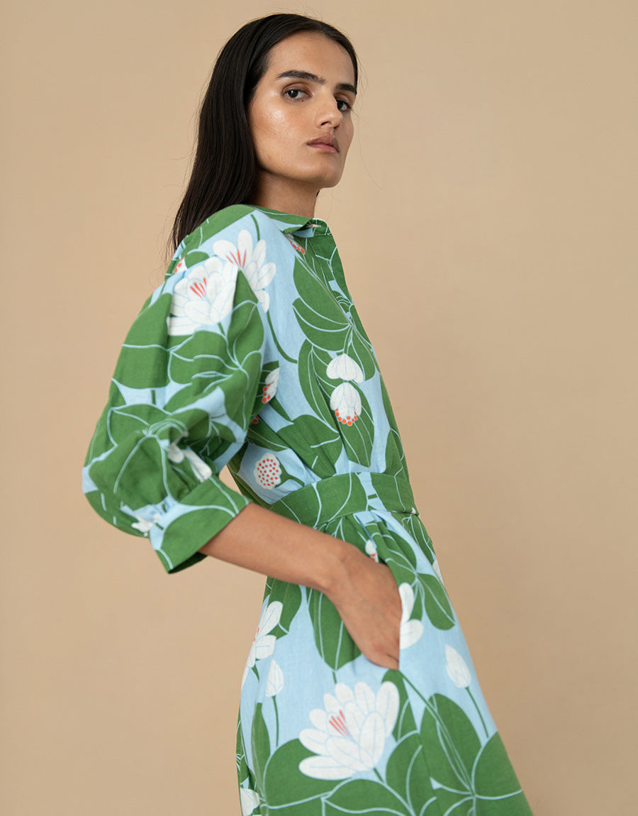 Bianca Linen Maxi Dress - Waterlily Green - SALE Bianca Linen Maxi Dress - Waterlily Green - SALE