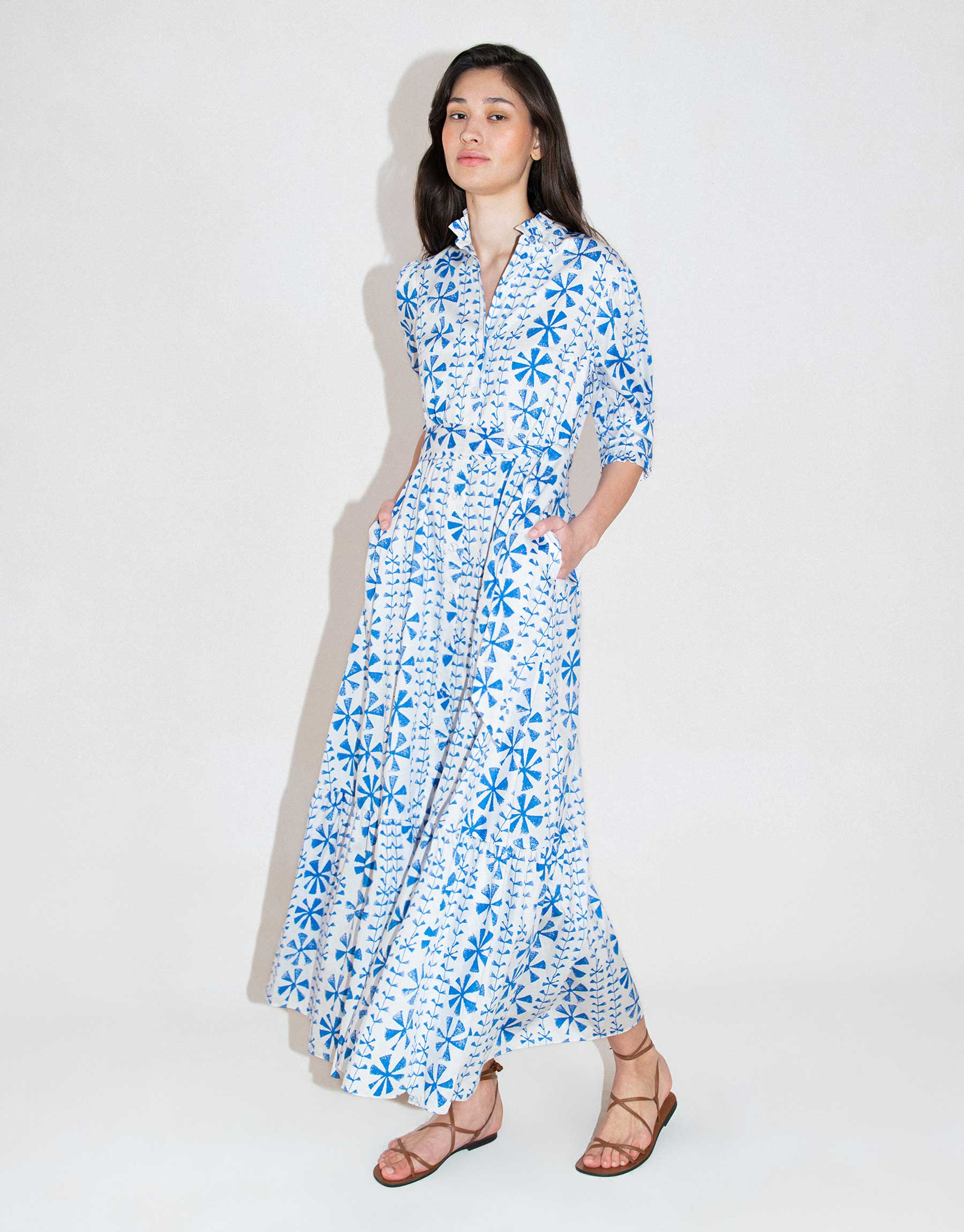 marni cotton dress Brown ribbed cotton midi dress with Marni Frame logo